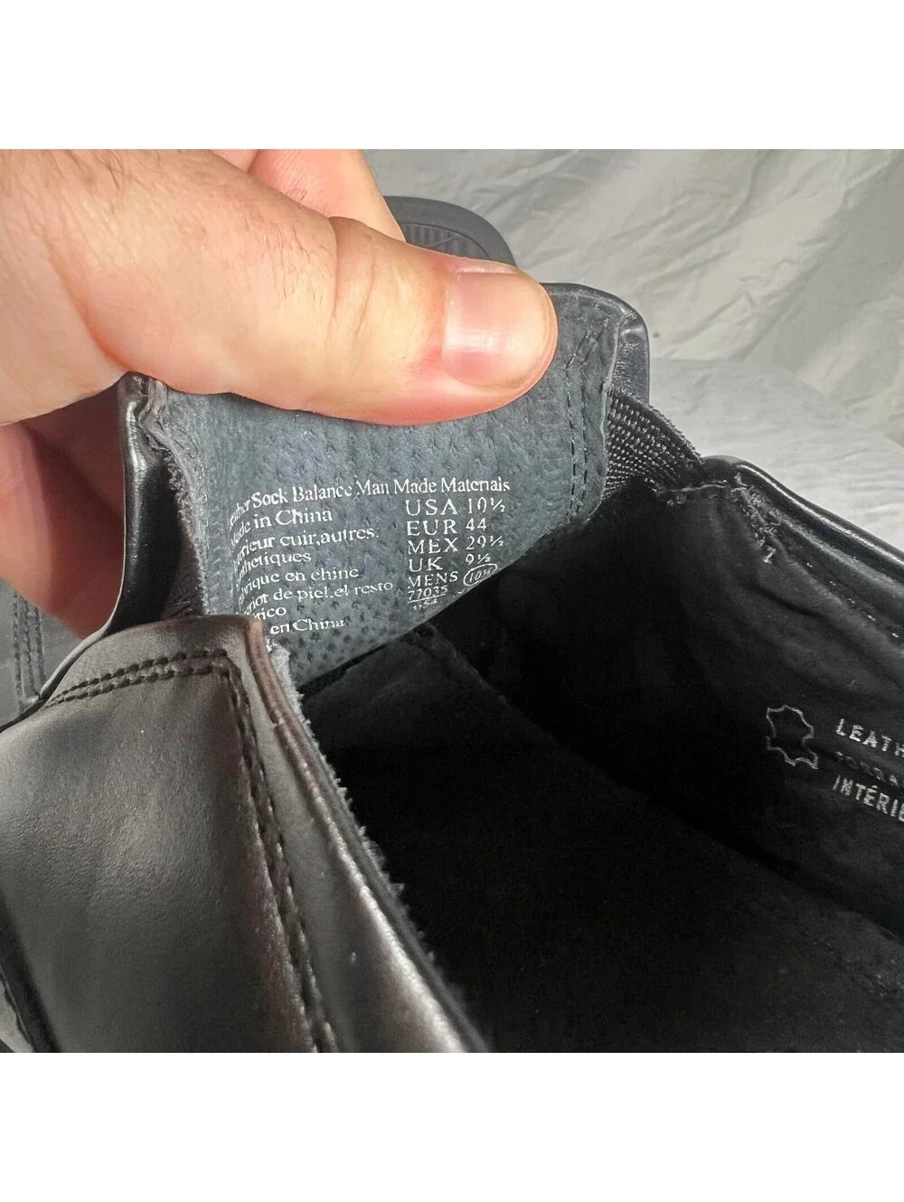 Dexter Comfort Men’s 10.5 Black Slip On Square Toe Dress Shoes Leather Lined